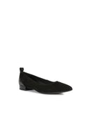 Geox Women's Black Charyssa Suede Leather Ballerinas | Derimod