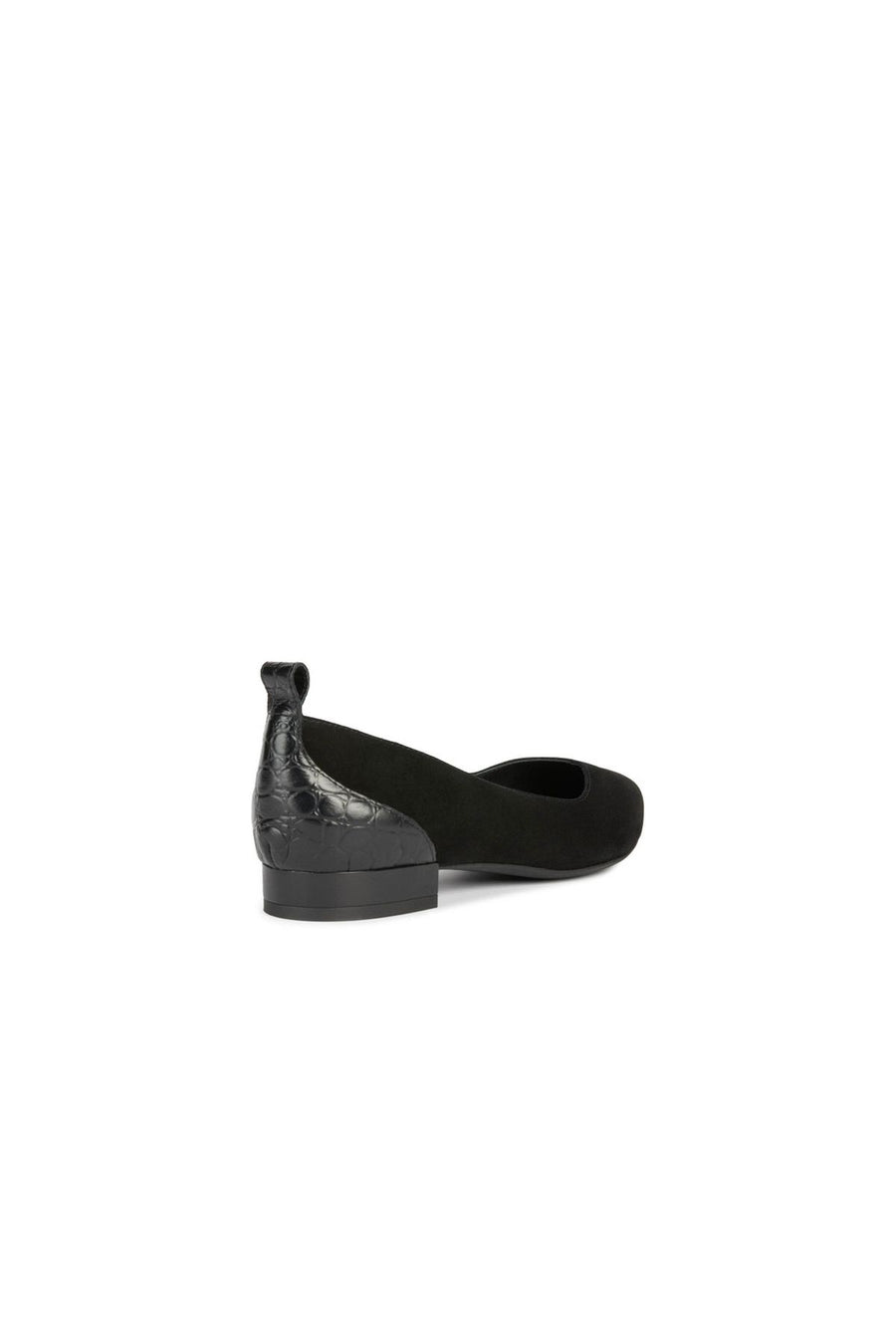 Geox Women's Black Charyssa Suede Leather Ballerinas