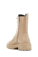 
Geox Women Beige Iridea Lace-Up Zippered Leather Combat Boot
 | Derimod