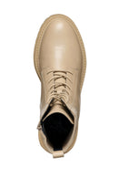 
Geox Women Beige Iridea Lace-Up Zippered Leather Combat Boot
 | Derimod
