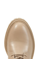 
Geox Women Beige Iridea Lace-Up Zippered Leather Combat Boot
 | Derimod