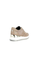 Geox Women's Mink Desya Suede Leather Thick Heeled Lace-Up Sneaker | Derimod