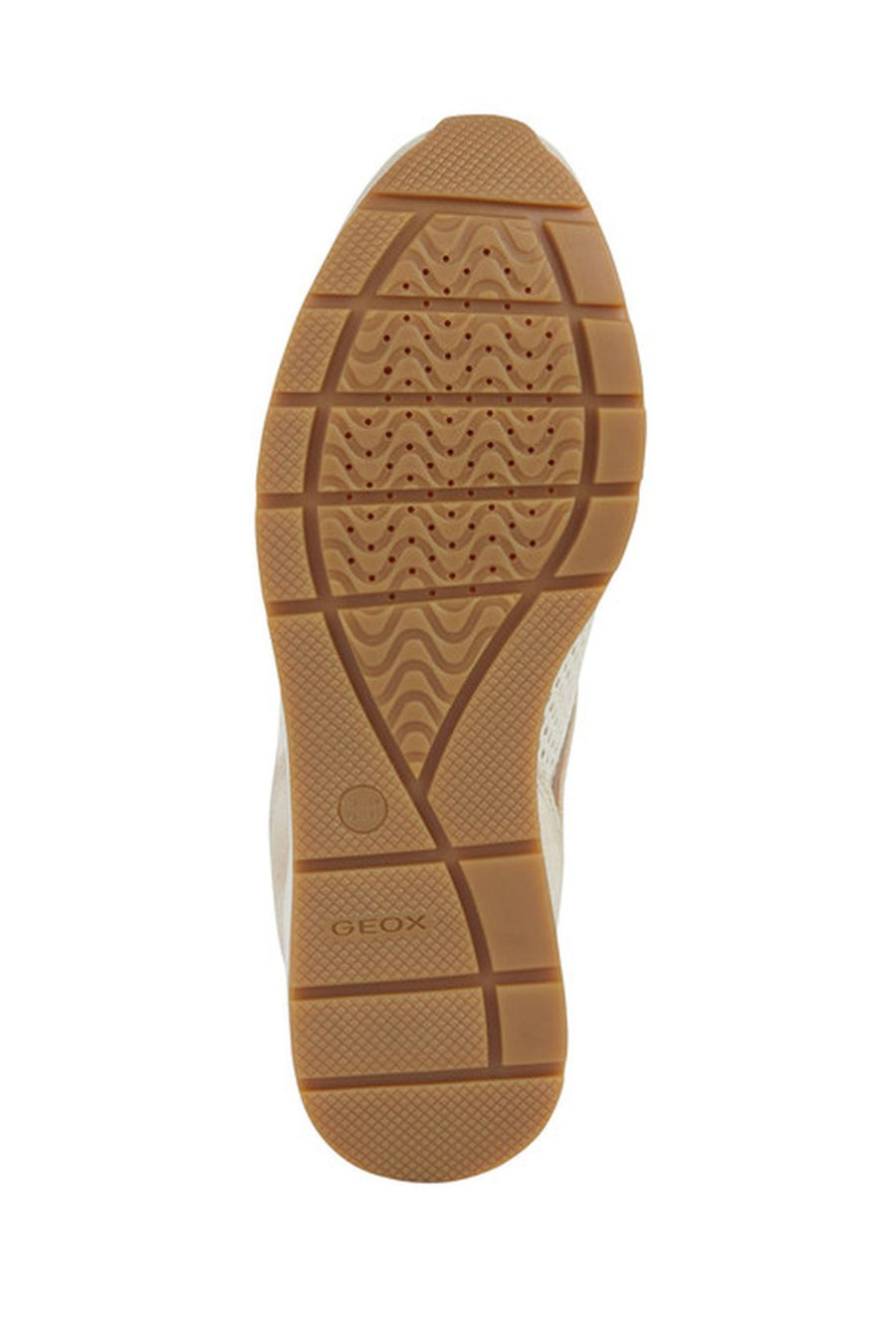 Geox Women's Beige Zosma Thick Soled Lace-up Leather Sneaker
