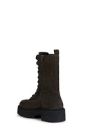 Geox Women's Anthracite Spherica Ec7 Suede Leather Boots | Derimod