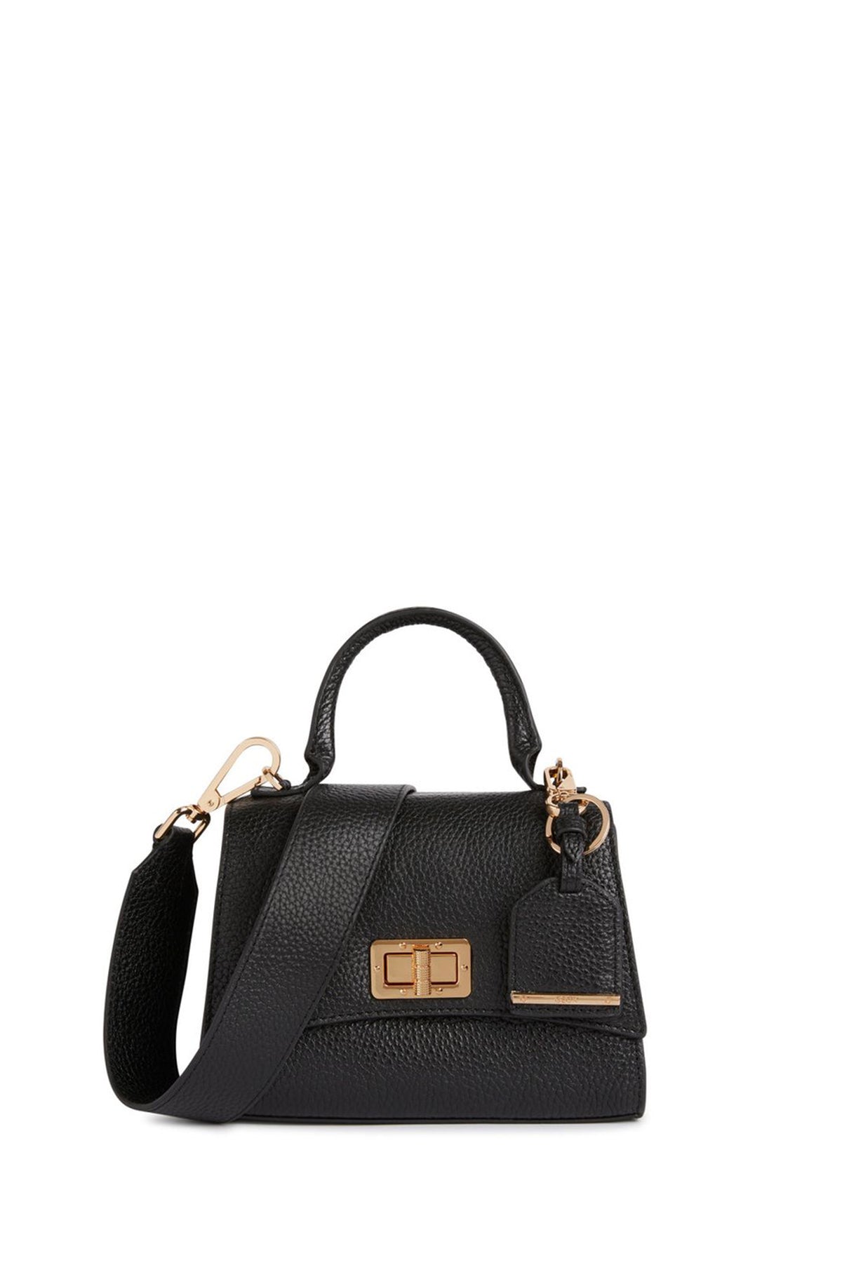 Geox Women's Black Ciclaminia Leather Crossbody Bag D45K5A00046C9999 | Derimod