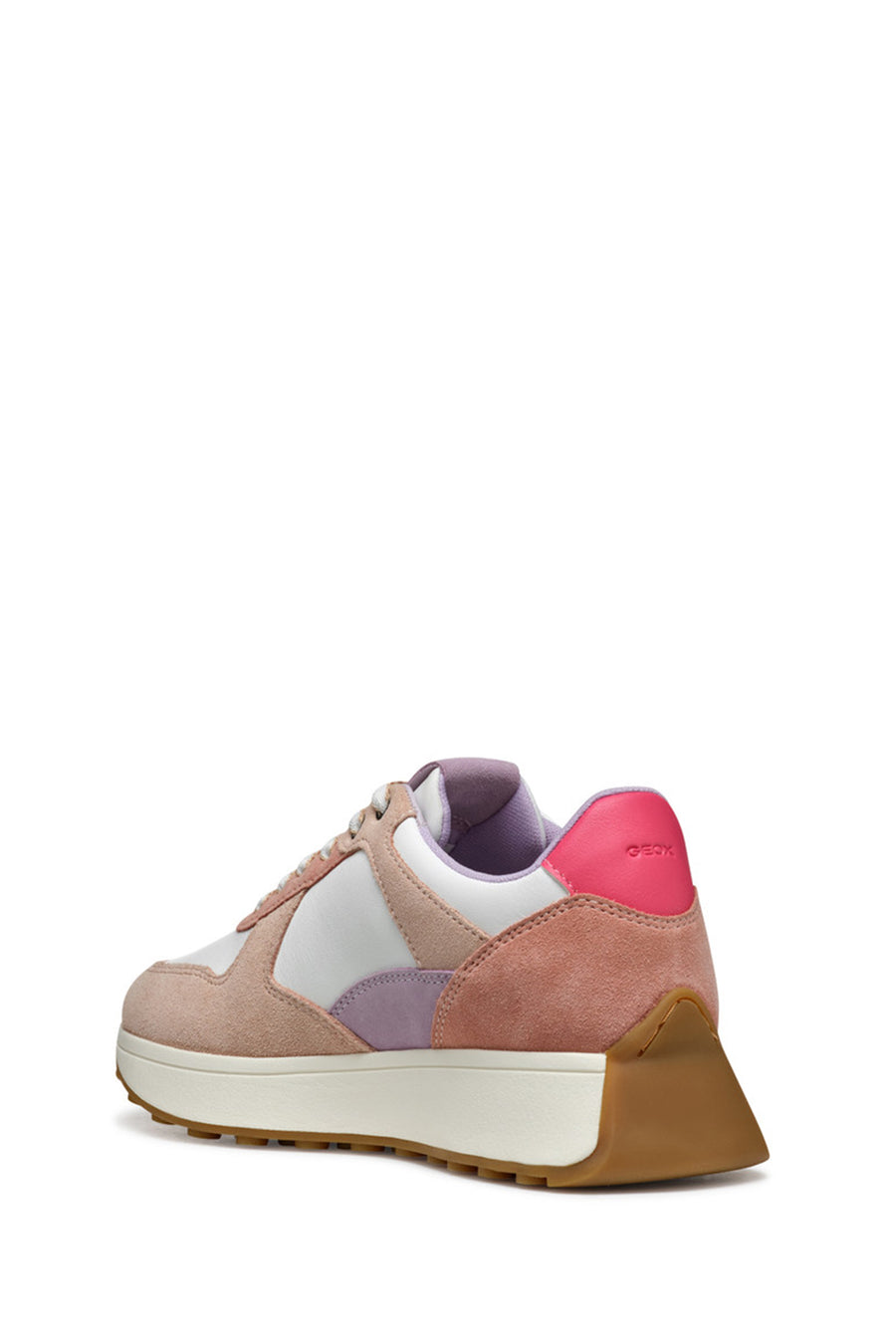Geox Kadın Çok Renkli D Amabel A - Nappa + Suede Bağcıklı Deri Sneaker