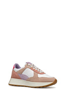 Geox Kadın Çok Renkli D Amabel A - Nappa + Suede Bağcıklı Deri Sneaker | Derimod