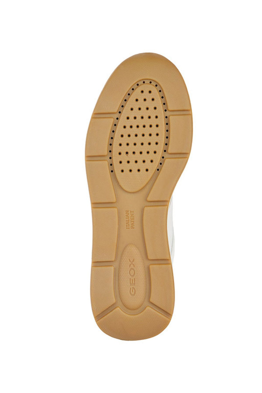 Geox Women's White Bulmya Lace-Up Leather Sneaker