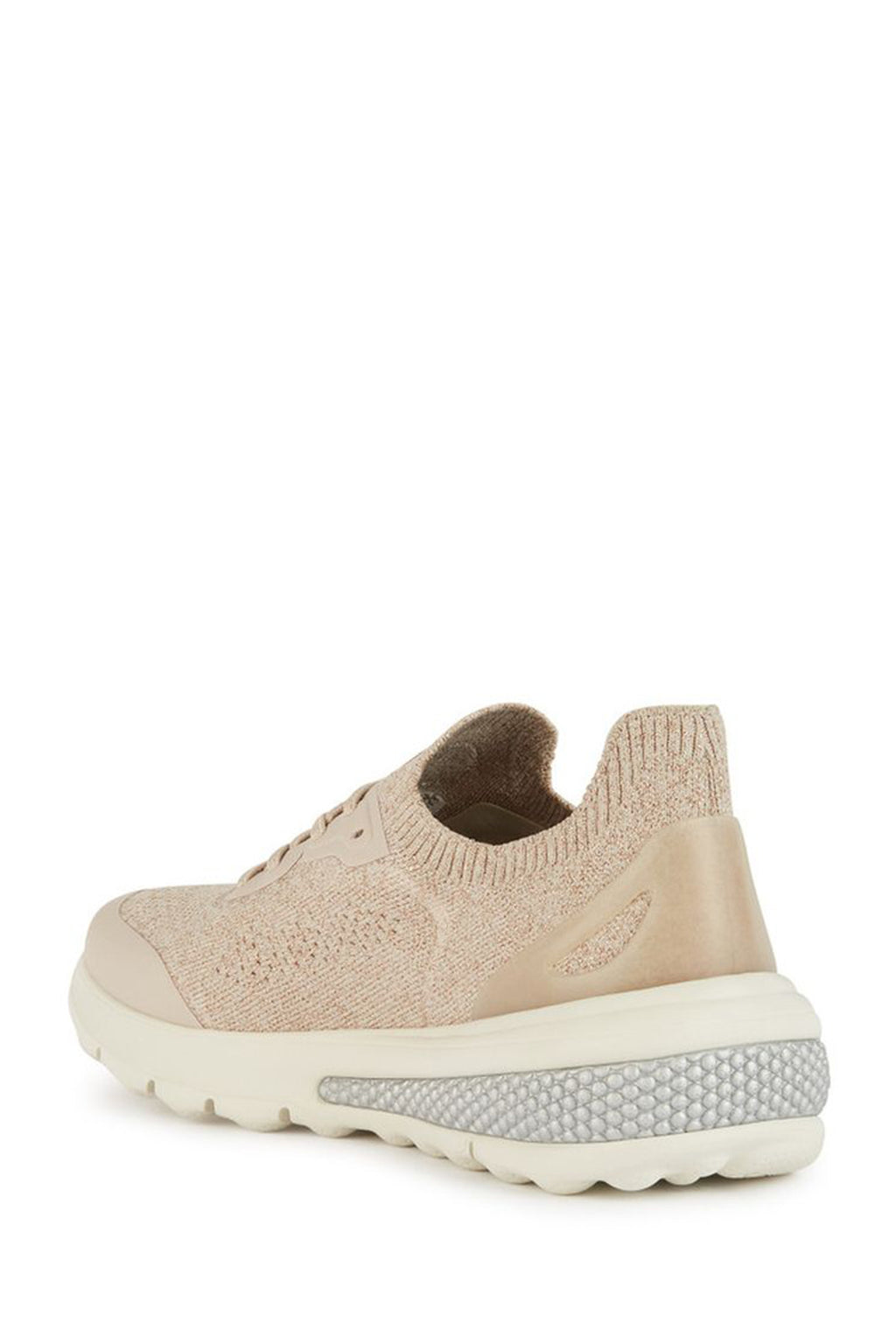 Geox Kadın Bej Spherica Actif Kalın Tabanlı Bağcıklı Kumaş Sneaker