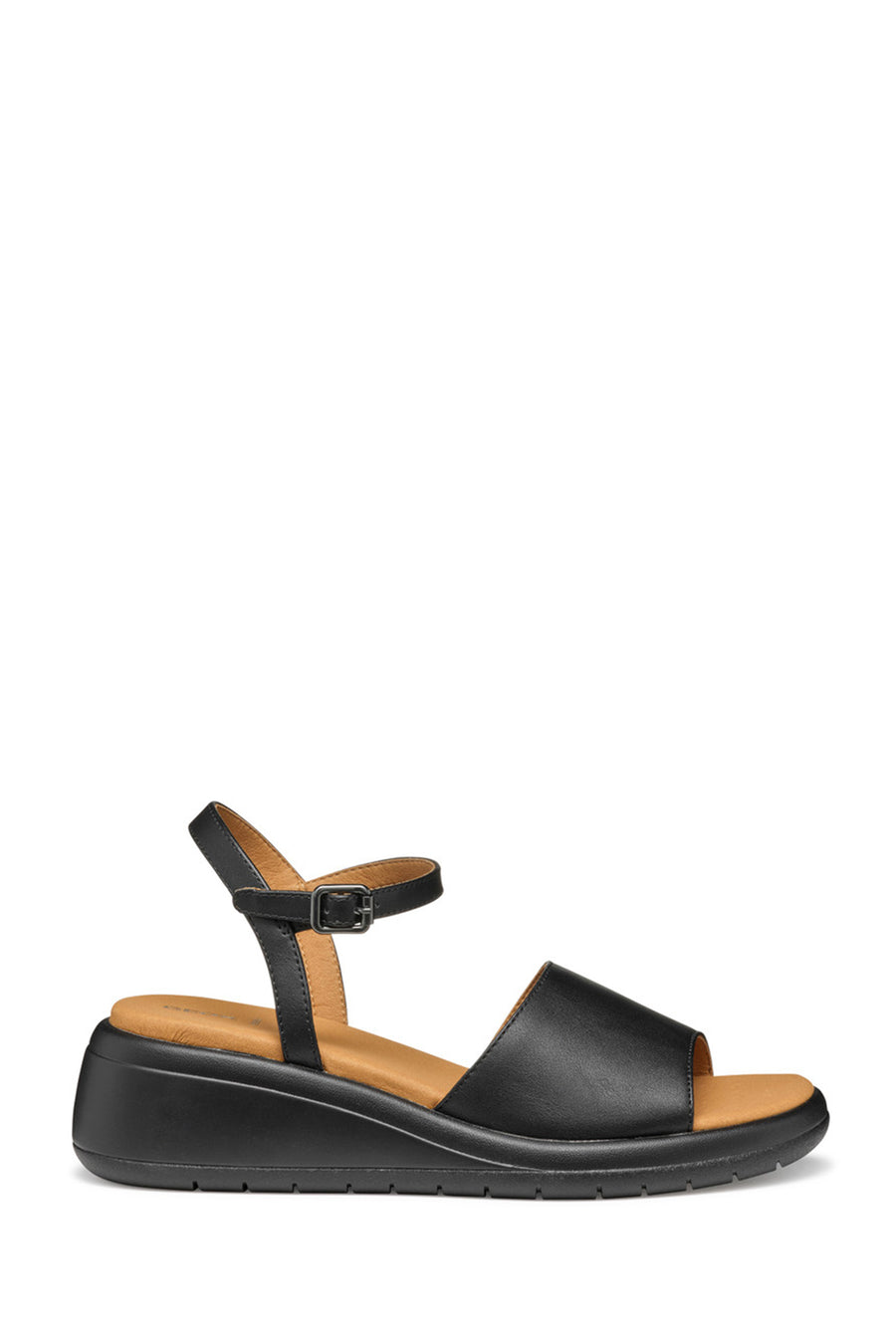 Geox Women Black Meliconia Wedge Heel Leather Sandal D550EA000BCC9999 | Derimod