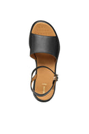 Geox Women Black Meliconia Wedge Heel Leather Sandal | Derimod