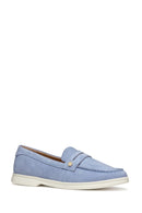 Geox Kadın Mavi Xand 3 Süet Deri Maskülen Loafer | Derimod