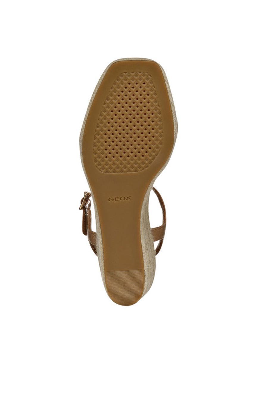 Geox Women Beige D Panarea Wedge Heel Leather Sandal