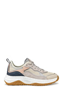 Geox Women Brown Oliviera + Grip Lace-Up Thick Sole Leather Sneaker | Derimod