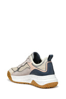 Geox Women Brown Oliviera + Grip Lace-Up Thick Sole Leather Sneaker | Derimod