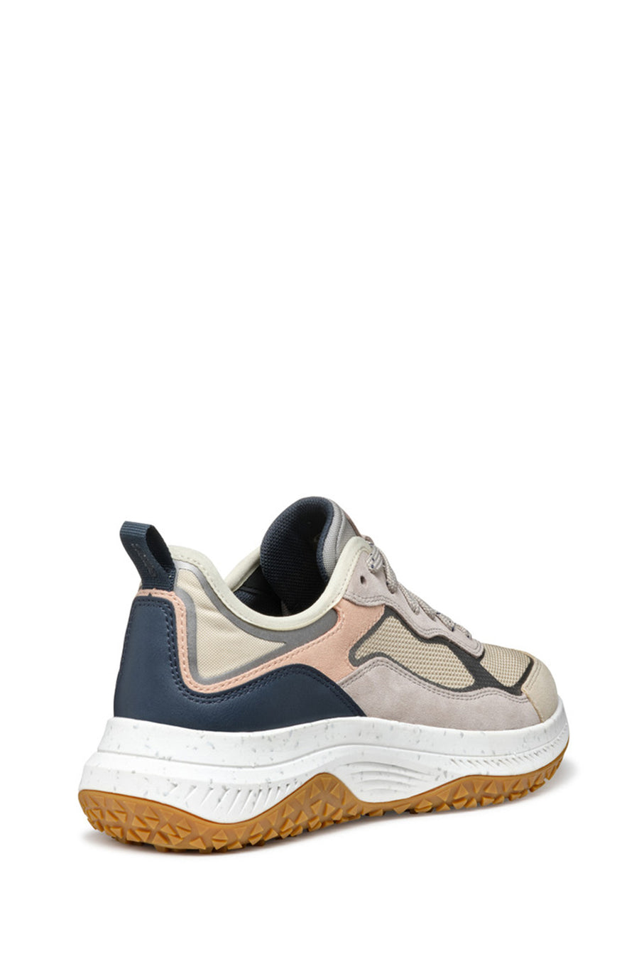 Geox Women Brown Oliviera + Grip Lace-Up Thick Sole Leather Sneaker