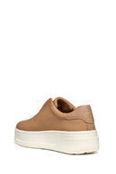 Geox Women Beige Spherica Ecub-2 Thick Soled Leather Sneaker | Derimod