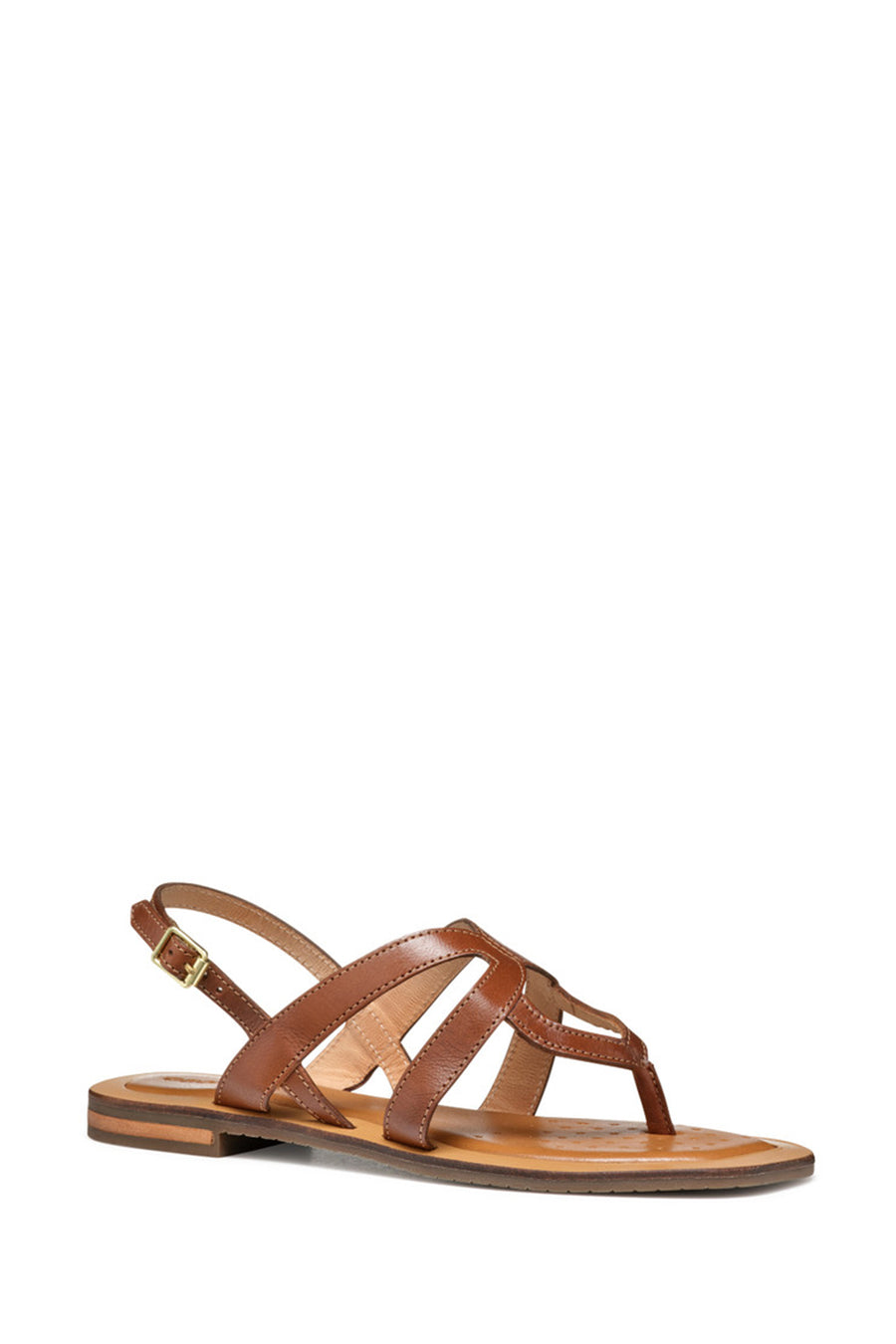 Geox Women Camel Sozy Toe Leather Sandal