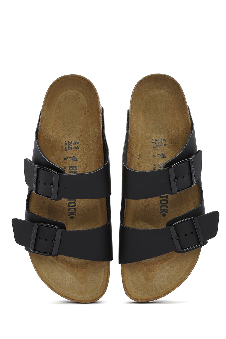 Birkenstock Erkek Siyah Çift Tokalı Arizona Bf Düz Terlik