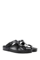 Birkenstock Men's Black Flip Flops Gizeh Eva Slippers | Derimod