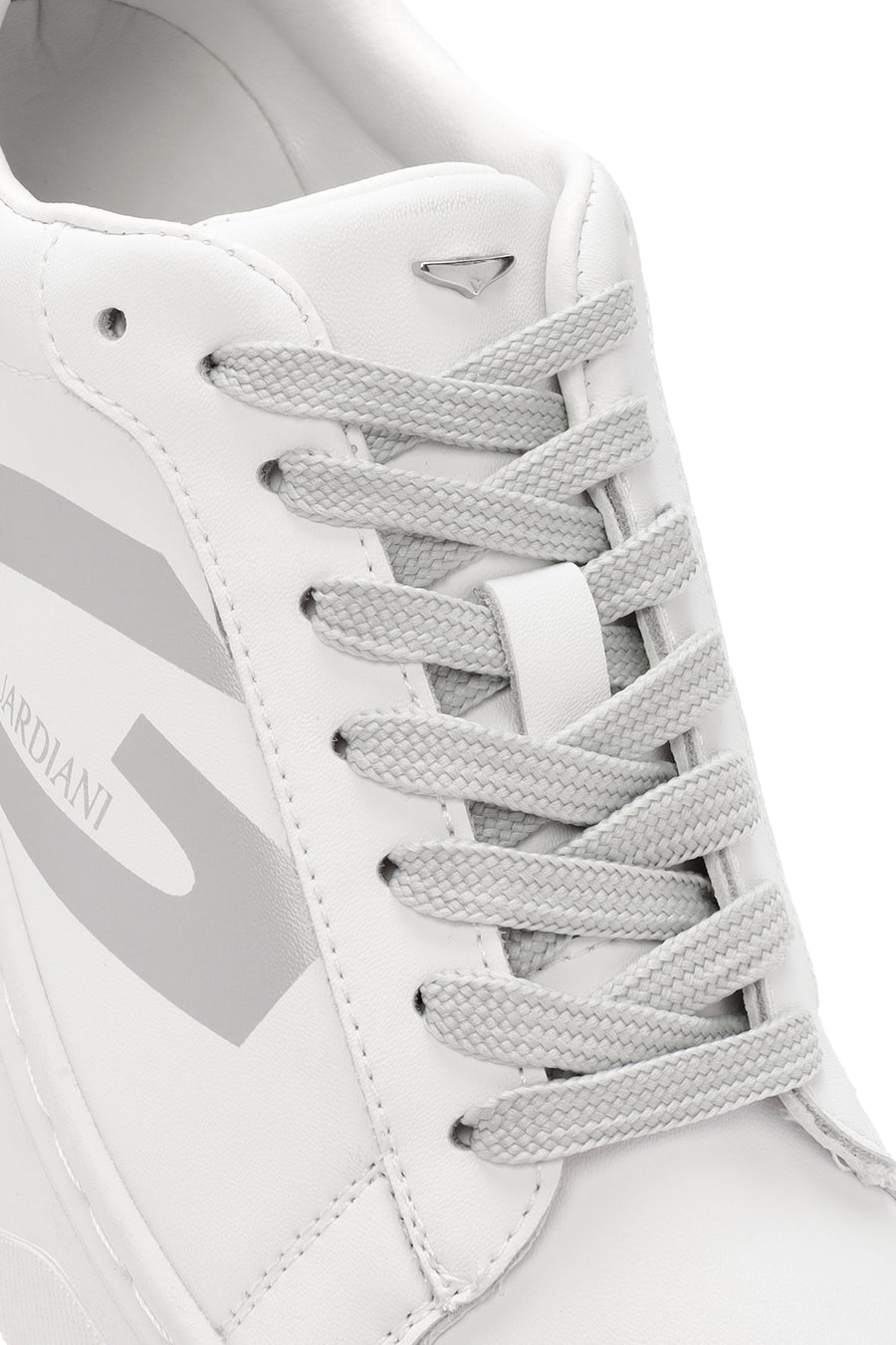 Alberto Guardiani Kadın Beyaz New Era Bağcıklı Deri Sneaker