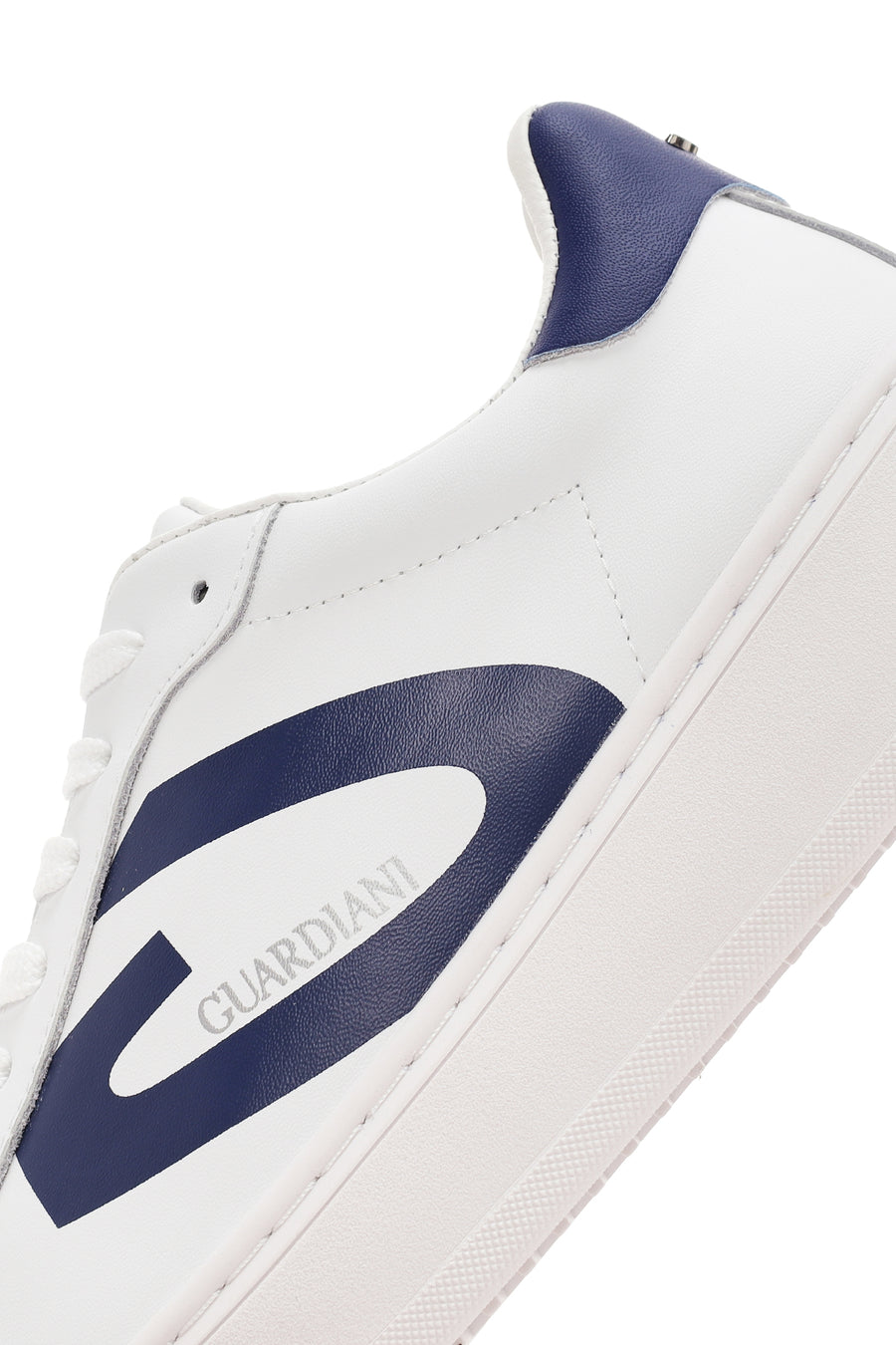 Alberto Guardiani Erkek Beyaz New Era Bağcıklı Deri Sneaker
