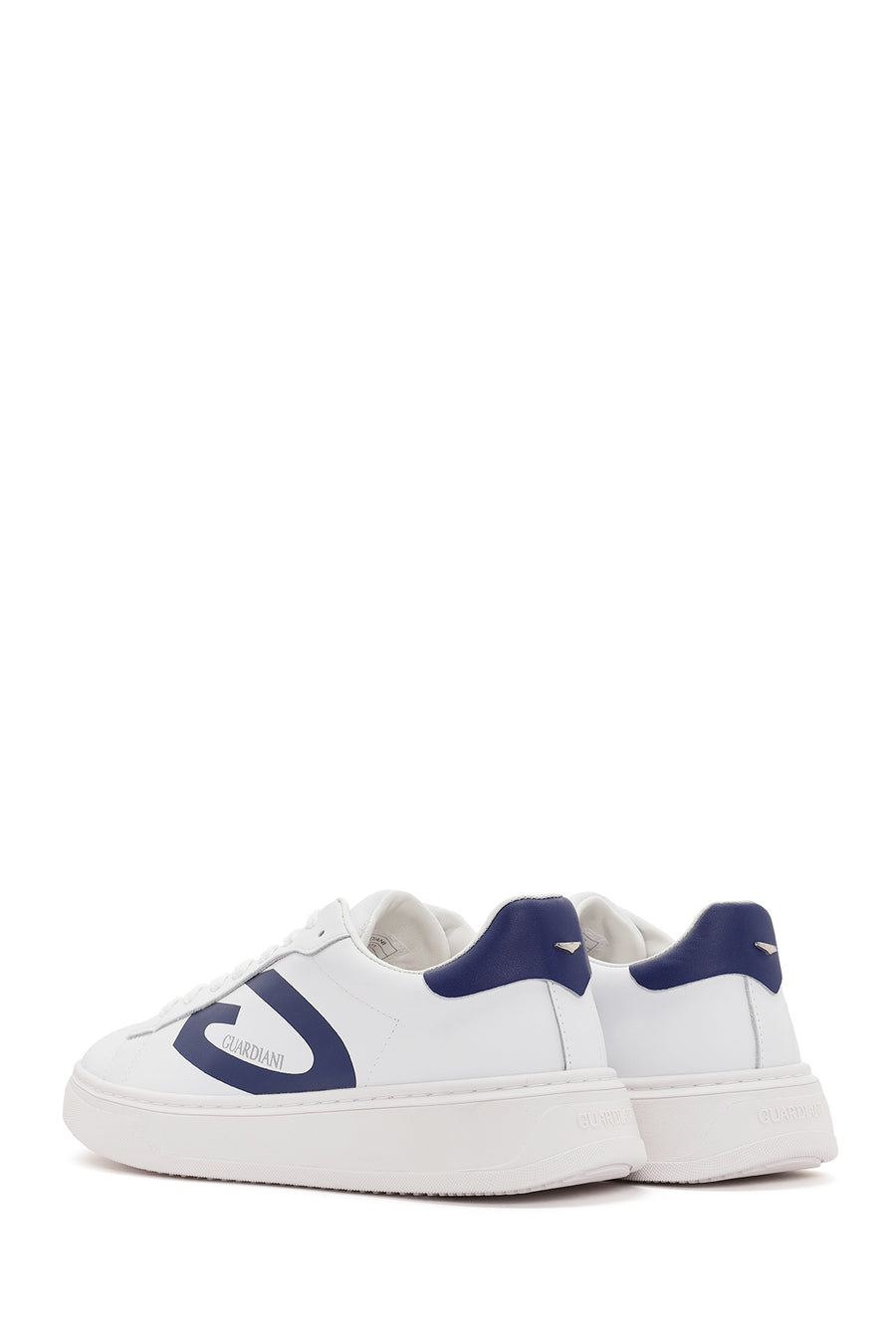 Alberto Guardiani Erkek Beyaz New Era Bağcıklı Deri Sneaker