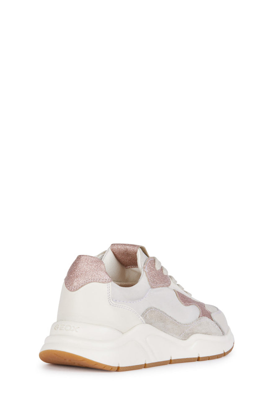 Geox Girls White Mawazy Lace-Up Sneaker