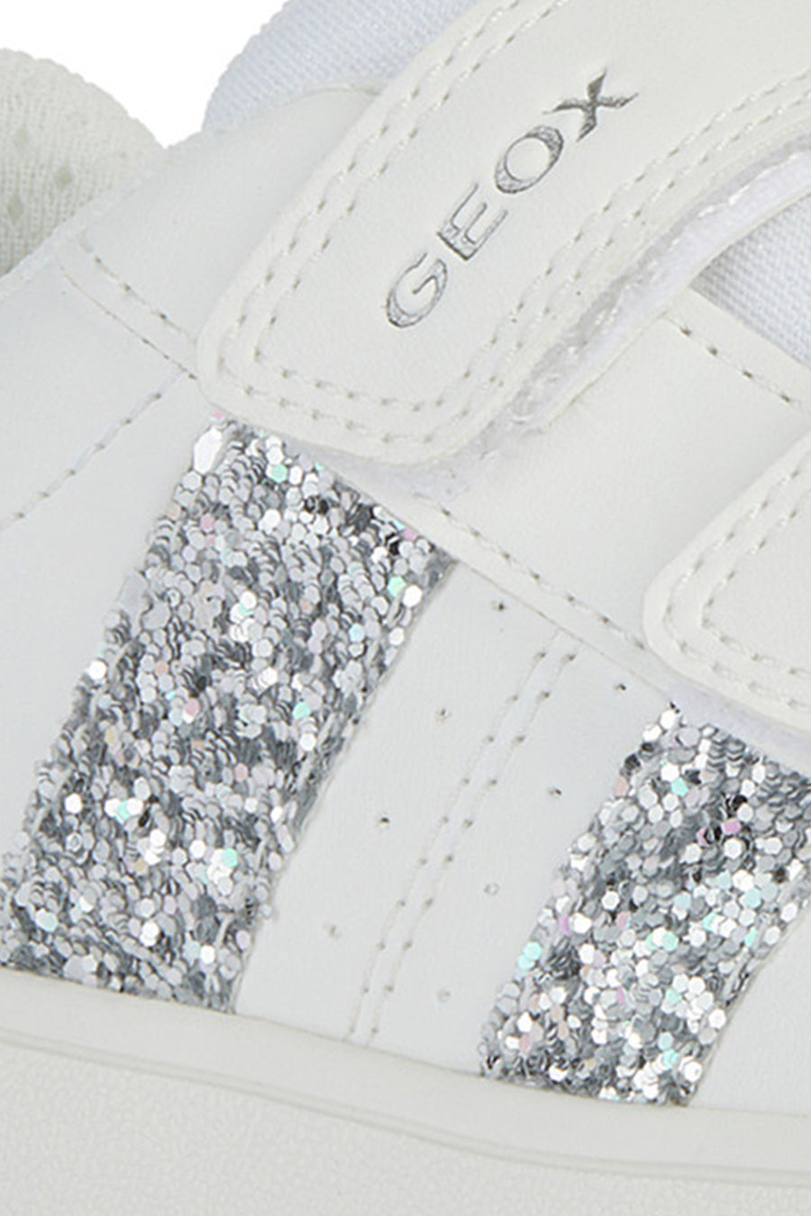 Geox Girl White Eclyper Girl Glitter Sneaker