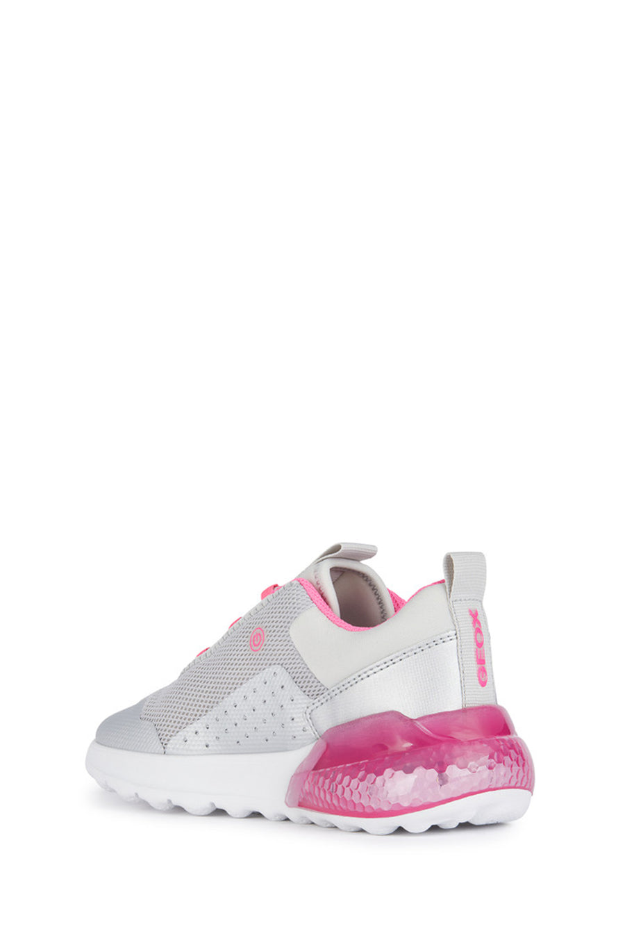Geox Girls Gray Activart Illuminus Sneaker