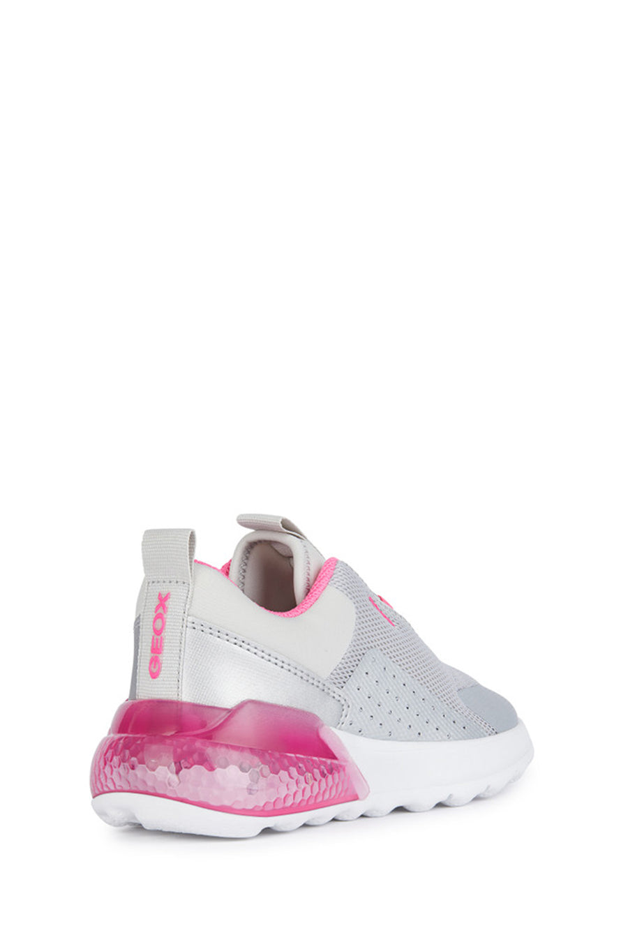 Geox Girls Gray Activart Illuminus Sneaker