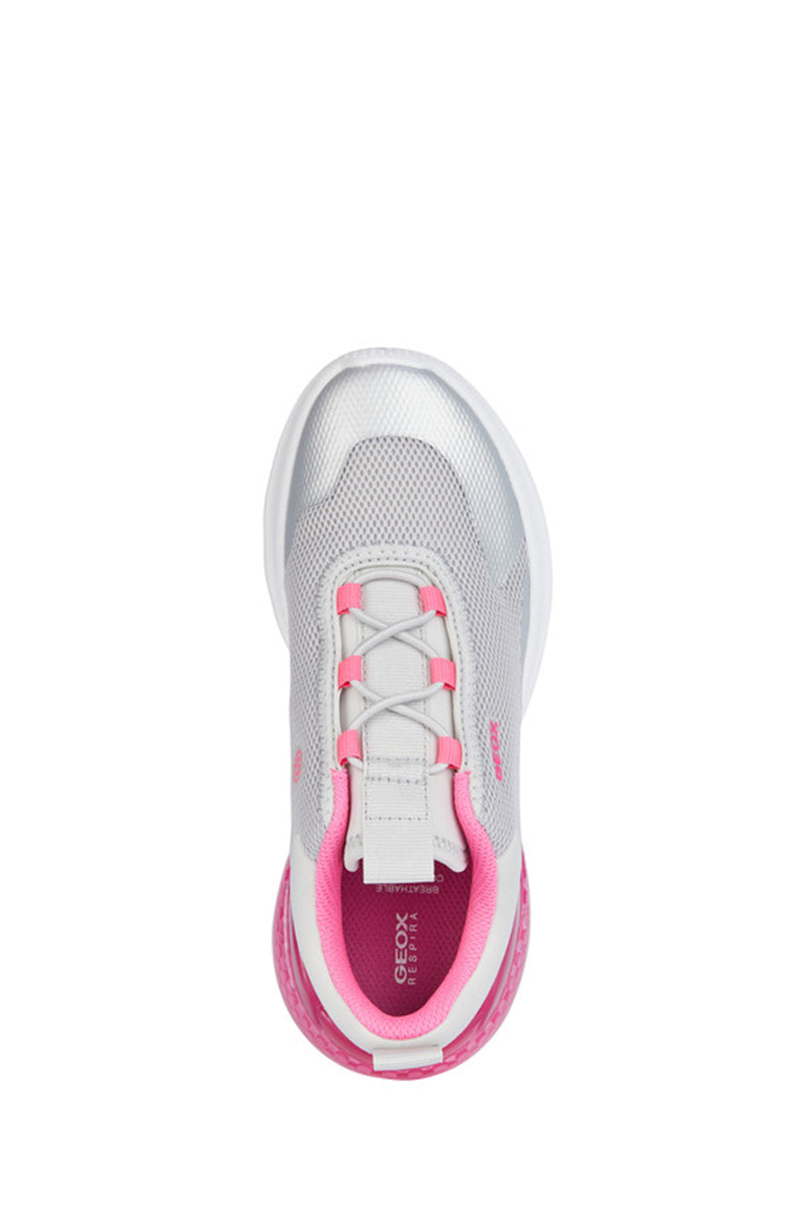 Geox Girls Gray Activart Illuminus Sneaker