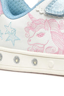 Geox Kız Çocuk Beyaz Skylin Desenli Sneaker | Derimod