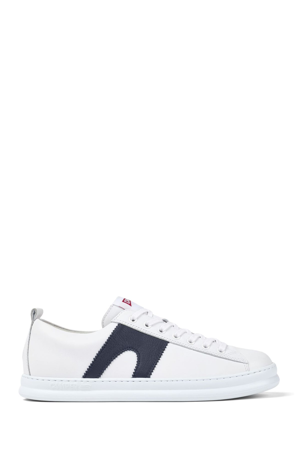 Camper Men's White Runner Lace-up Leather Sneaker K100893 | Derimod