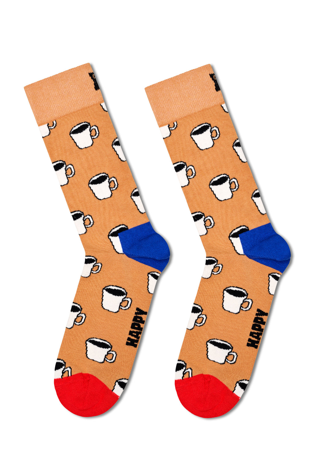 Happy Socks Erkek Beyaz Desenli Pamuklu Çorap