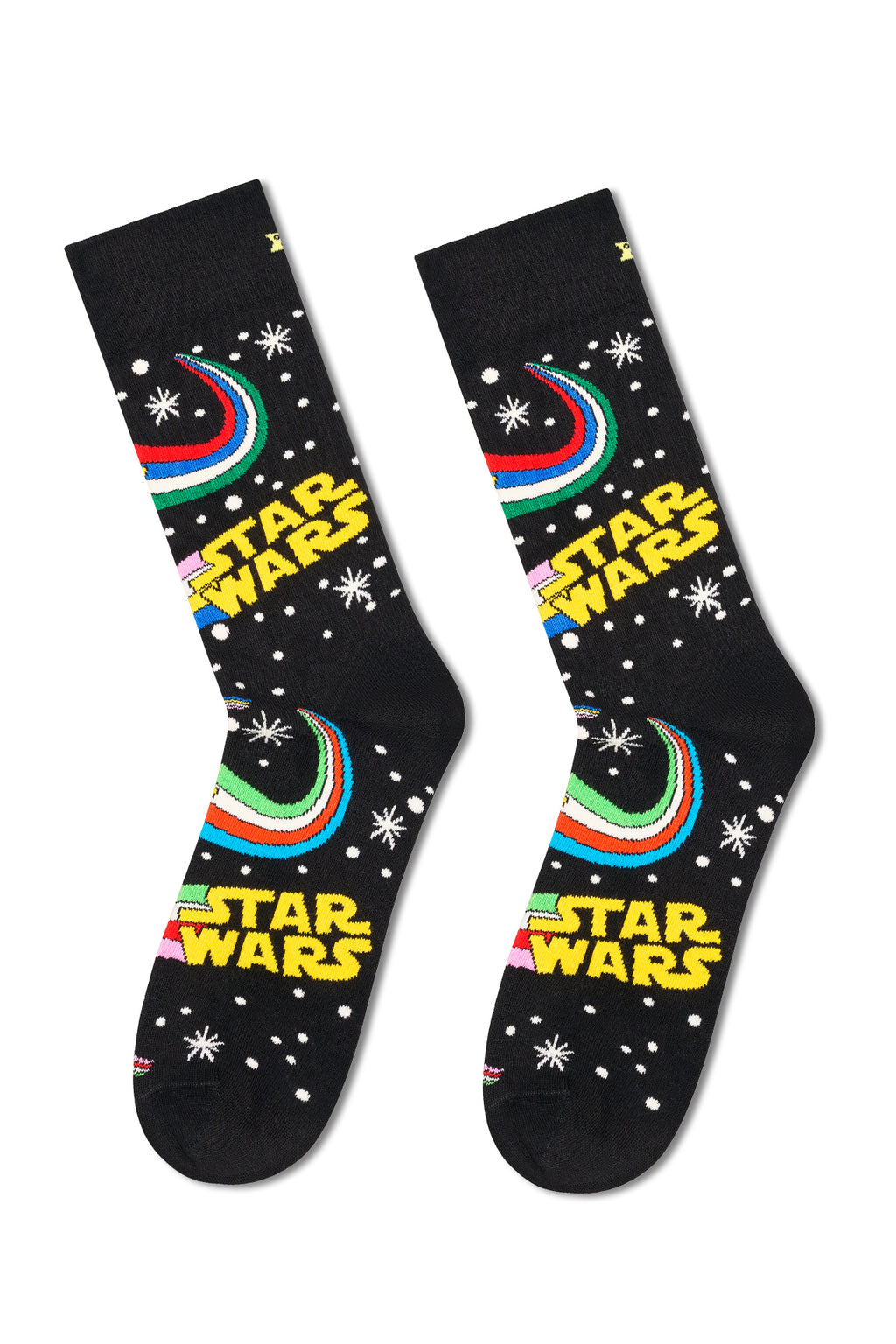 Happy Socks Erkek Siyah Star Wars Desenli Pamuklu Çorap