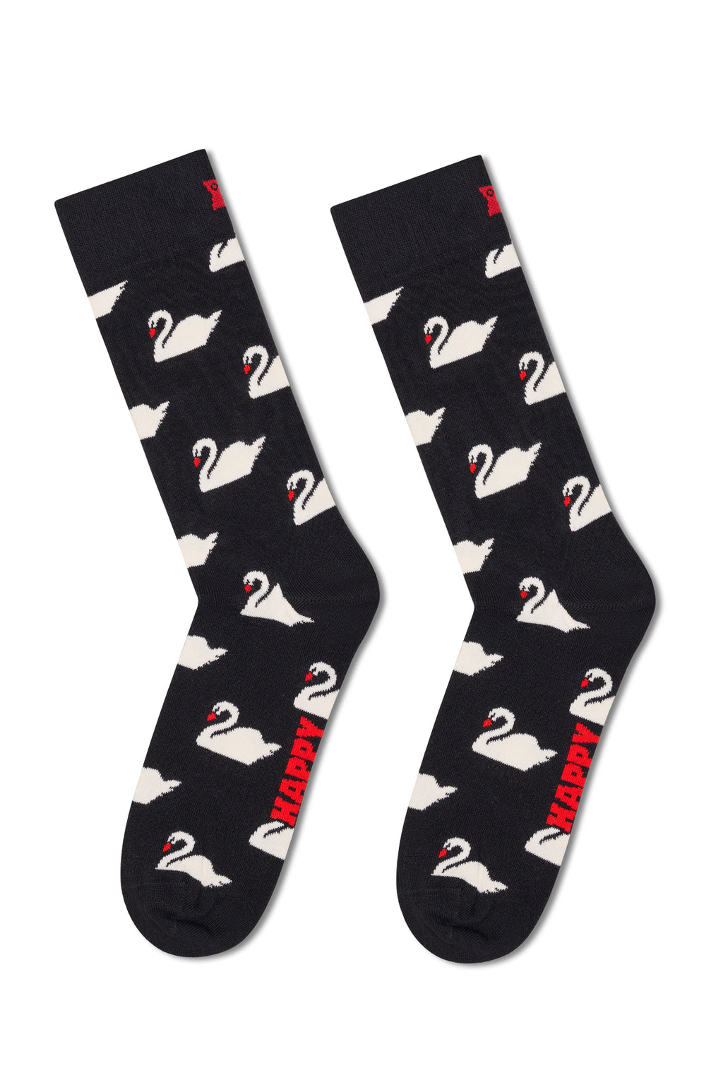 Happy Socks Kadın Siyah Kuğu Desenli Pamuklu Çorap