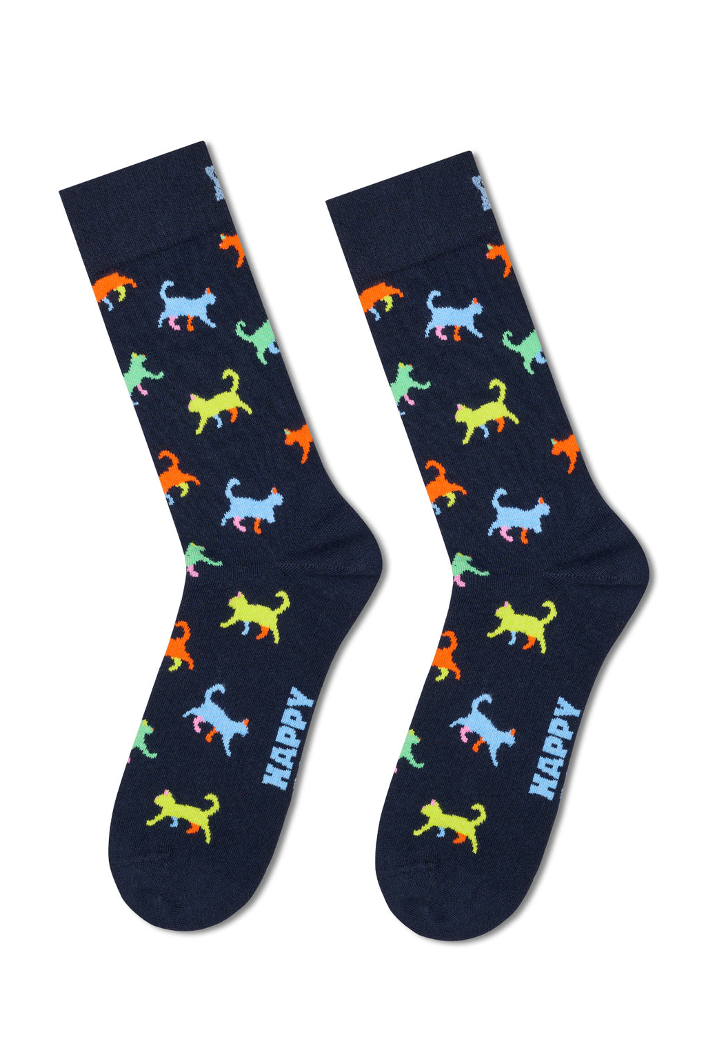 Happy Socks Erkek Lacivert Desenli Pamuklu Çorap