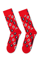 Happy Socks Kadın Kırmızı Desenli Pamuklu Çorap | Derimod
