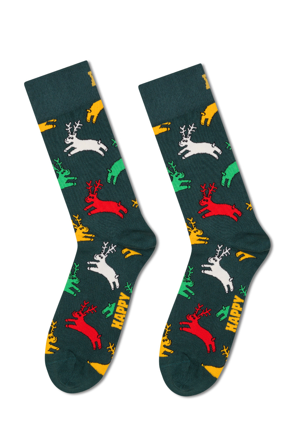 Happy Socks Erkek Yeşil Desenli Pamuklu Çorap