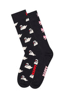 Happy Socks Kadın Siyah Desenli Pamuklu Çorap | Derimod