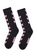 Happy Socks Kadın Siyah Desenli Pamuklu Çorap | Derimod