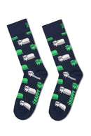 Happy Socks Male Multicolored Patterned Pack of 3 Cotton Socks Set | Derimod