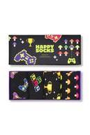 Happy Socks Male Black Gamer-Themed Cotton 4-Pack Socks Set | Derimod