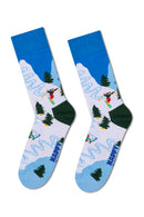 Happy Socks Male Multicolored Winter-Themed Cotton 2-Pack Sock Set | Derimod