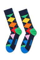 Happy Socks Erkek Çok Renkli Desenli Pamuklu 4'lü Çorap Seti | Derimod