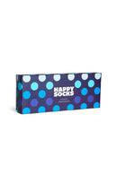 Happy Socks Male Navy Blue Patterned Cotton 4-Pack Sock Set | Derimod