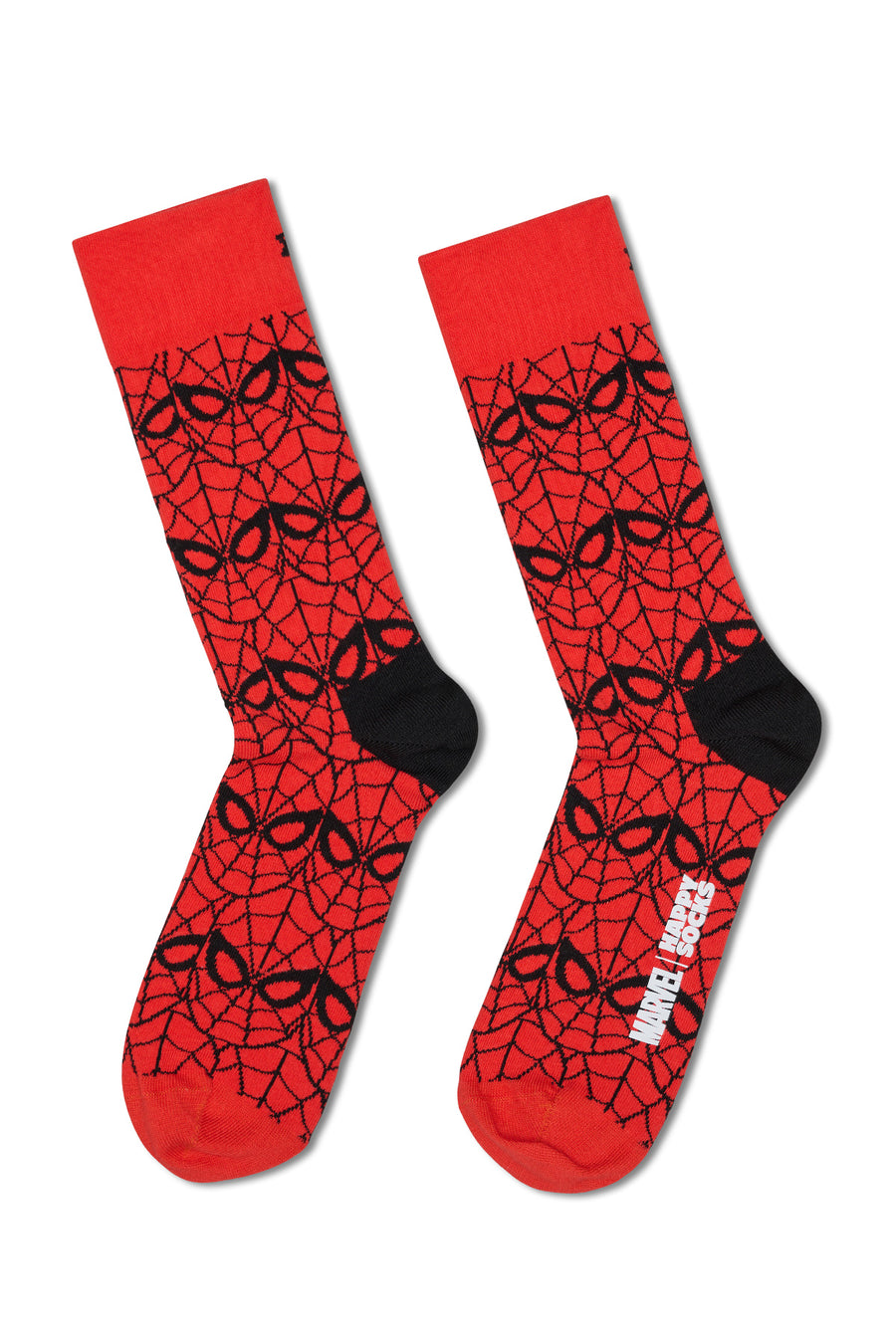 Happy Socks Erkek Çok Renkli Spıder-Man Desenli Pamuklu 3’lü Çorap Seti