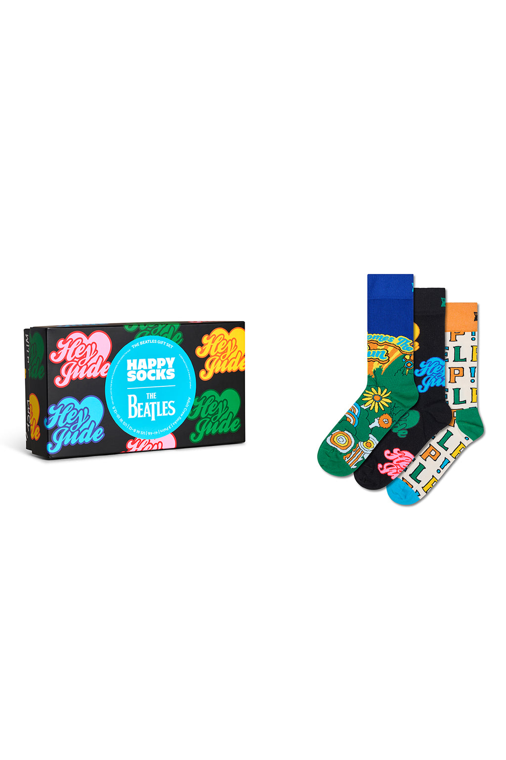Happy Socks Erkek Çok Renkli Desenli Pamuklu 3'lü Çorap Seti
