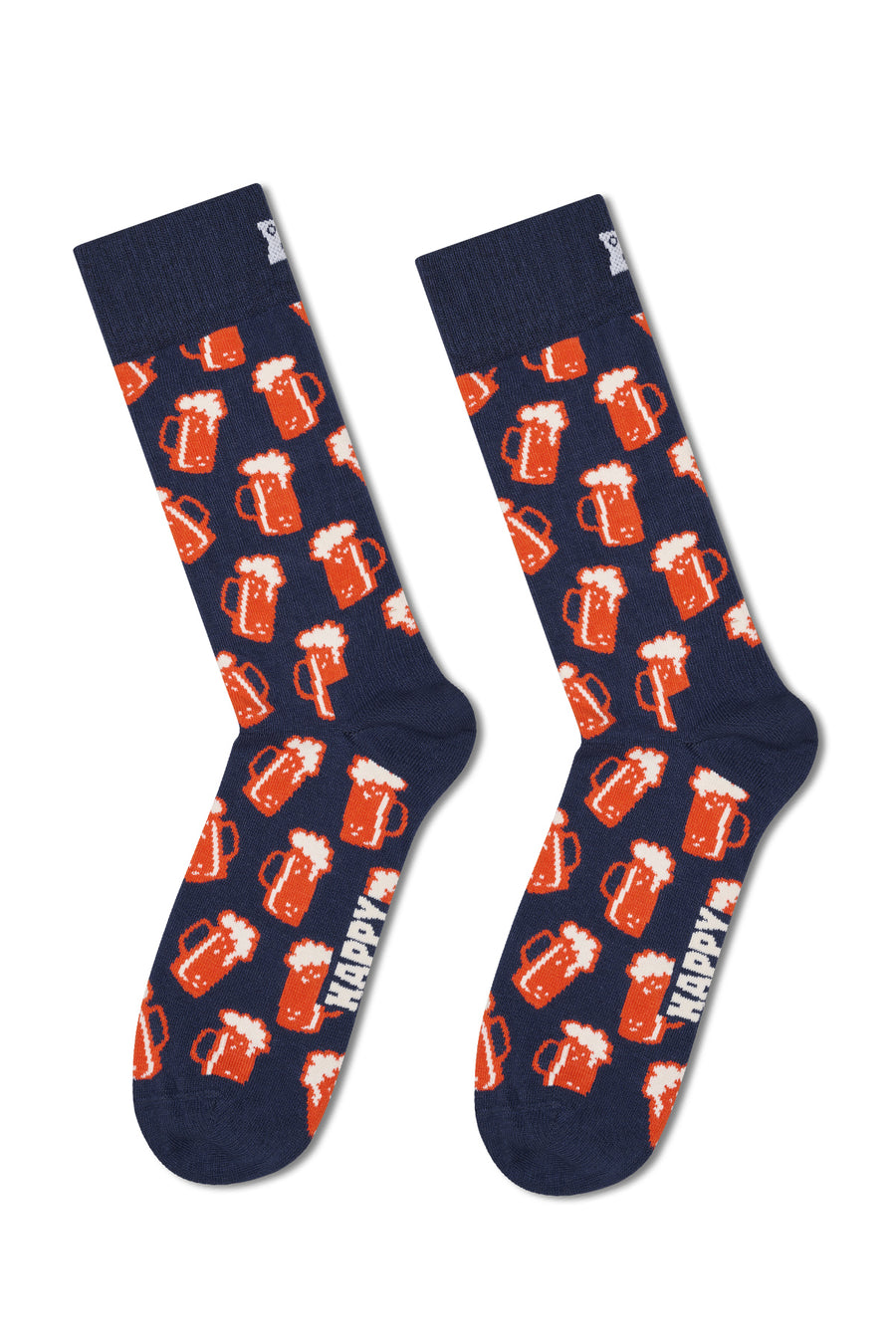 Happy Socks Erkek Lacivert Desenli Pamuklu Çorap P004096 | Derimod